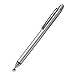 BoxWave Stylus Pen Compatible with HP OmniBook X Flip 16 - DualTip Capacitive Stylus, Fiber Tip Disc Tip Capacitive Stylus Pen - Metallic Silver