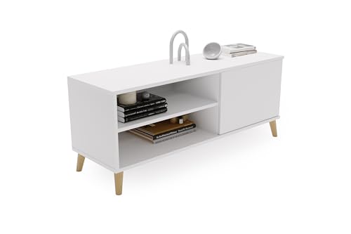 KOBI Mueble TV Viva Blanco 110 cm   Estilo