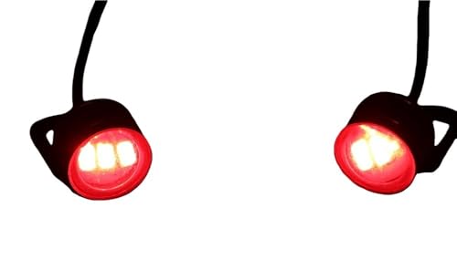 Feux arrière de moto DRL avec effet miroir et double clignotant stroboscopique 12V