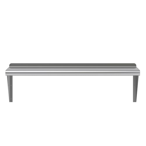Image of AmGood 36 inch Long X 12 inch Deep Stainless Steel Wall Shelf | NSF Certified | Appliance & Equipment Metal Shelving | Kitchen, Restaurant, Garage, Laundry, Utility Room
