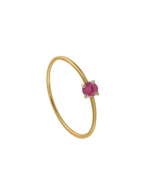 Bea Soldado ANILLO DE ORO CON RUBI DE MUJER DE ORO AMARILLO 9K Y ZAFIRO DE 3MM EN TALLA 12.