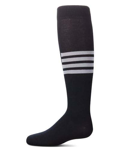 MeMoi Girls' Triple Half Stripe Knee High Socks3