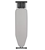 Aoufottes Klappbares Bügelbrett, ironing board,Bügeltisch mit rutschfesten Füßen, Robustes Dampfbügelbrett mit Bügeleisenablage, Tischbügelbrett mit Verstellbarer Höhe, Ironing area110x34cm(Grau)
