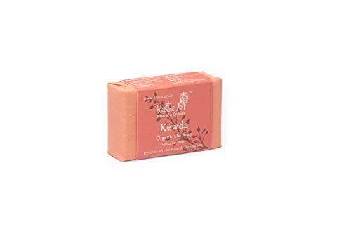 Image of Rustic Art Organic Kewda Soap | Coconut Milk, Sal Butter | Dry to Normal Skin | Coldprocessed | Nourishing | For Women & Men | 100g