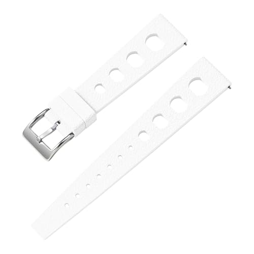 [[ł] 20mm 22mm FKM jo[TEHb`Xgbv NCbN[XEHb`oh o[uXbg SEIKOp TissotΉ LonginesΉ RolexΉ OmegaΉ SwatchΉ(White,20mm)