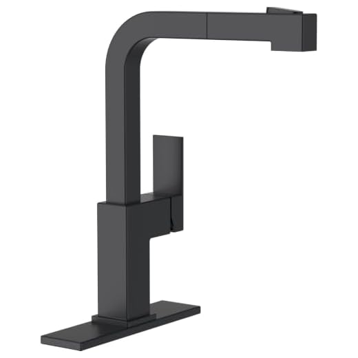 Modern Square Kitchen Faucet with Pull Out Sprayer