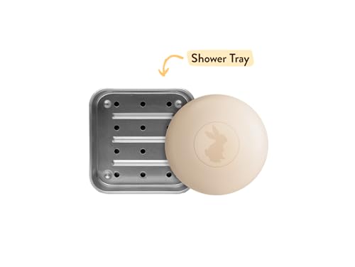 Image of Babo Botanicals Shampoo Solid Bar 2-1 Holder, Travel Case with Lid, Shower Tray with Draining Layer; Aluminum Case for Shampoo or Soap, TSA
