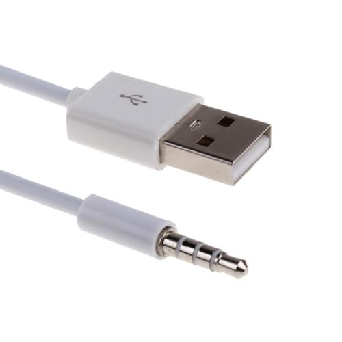 Image of 3.5mm Male AUX Plug Jack to USB 2.0 Male Converter Cable | Data Charging Adapter Cord for MP3 MP4 Players | USB to AUX Connector for Music Transfer