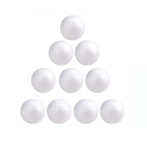 Lot de 20 mini boules rondes en mousse de polystyrène blanc de 1 cm, 1,5 cm, 2 cm, 2,5 cm, 3 cm, 4 cm