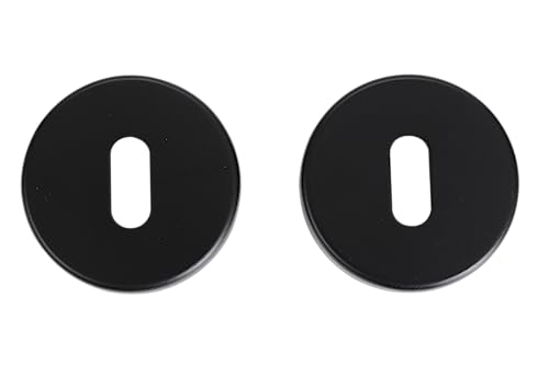 Bricard 27E4080 Paire de Rosaces Osmose 2, Porte de Chambre, Porte Intérieure (Clé L) Noir Mat