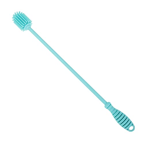 Healeved 1pc Silicone Bottle Brush Cup Cleaner Brush Glink Water Bottle Water Bottles Cup Brush Flexible Scrub Brush Long Handle Bottle Brush Glasses Cleaner Blue Food Grade Silicone