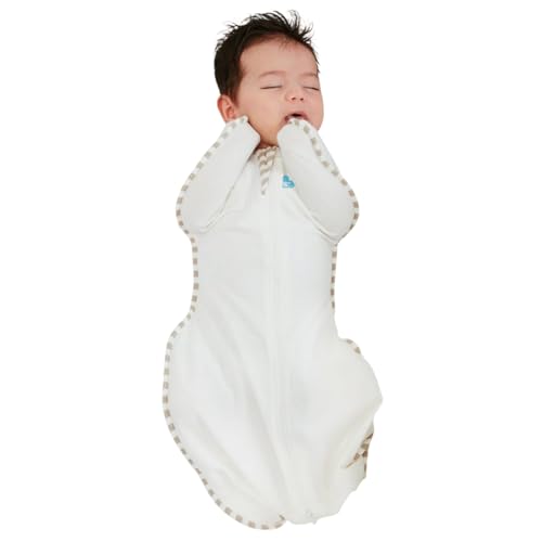 Image of Love to Dream Organic Swaddle, Baby Sleep Sack, Swaddle Up Self-Soothing Swaddles for Newborns, Get Longer Sleep, Snug Fit Helps Calm Startle Reflex, 1.0 Tog, 5-8.5lbs., Cream