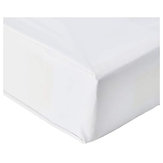 Amazon Basics - Sábana bajera ajustable (polialgodón 200 hilos) Blanco - 90 x 190 x 30 cm