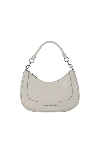 Marc Jacobs Bolsa Hobo pequena de couro com alça transversal, Marshmallow, Small