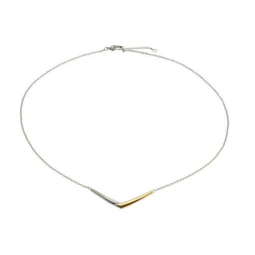 Boccia Damen Collier aus Titan in der Farbe Silber-Gold Poliert, Länge Variabel: 39,3cm + 41,8cm + 44,3cm, 08046-02 Boccia Damen Collier aus Titan in der Farbe Silber-Gold Poliert, Länge Variabel: 39,3cm + 41,8cm + 44,3cm, 08046-02