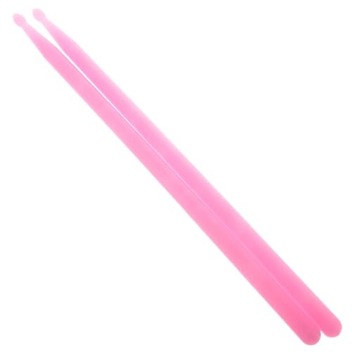 Par de baquetas de nylon con diseño fluorescente rosa miniatura 1