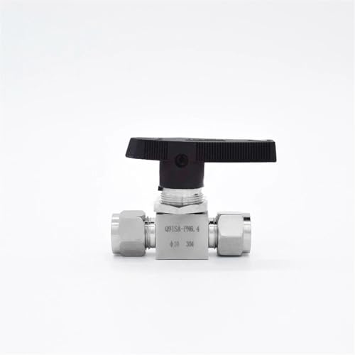 Válvula de bola de compresión de 1/2 pulgada en acero inoxidable 316 para control de agua 5
