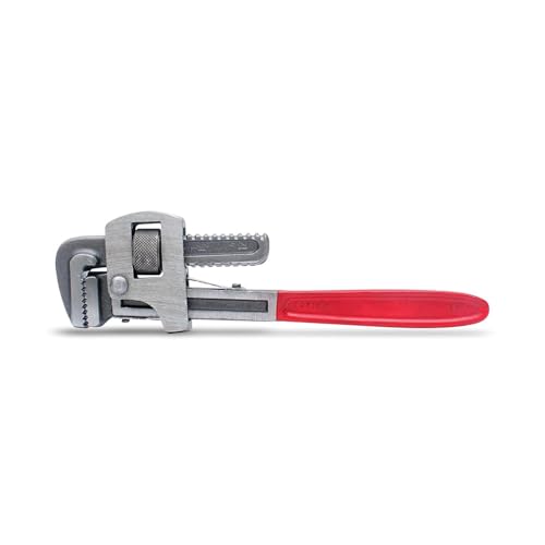 Image of Padmakshi Tools Pipe Wrench 12 Inch - Heavy Duty Steel Plumbing Wrench (Red) | Adjustable Jaw, Anti-Rust Finish | Ideal for Home & Professional Use - Durable & High Grip Tool