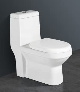 One Piece Ceramic Western Toilet Commode European Commode Water Closet ...