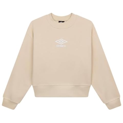 Umbro Women's Relaxed Fit Sweatshirt Biscotti/White Cover
