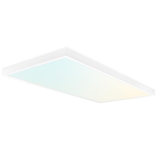 LUXRITE 1x2 FT Slim Surface Mount Panel Recessed Lighting, 5 Color Temperature Options 2700K-5000K, Dimmable LED Panel Light, 2000/2650/3300 Lumens, 18W-30W, Edge Lit, Damp Rated, ETL Listed LUXRITE 1x2 FT Slim Surface Mount Panel Recessed Lighting, 5 Color Temperature Options 2700K-5000K, Dimmable LED Panel Light, 2000/2650/3300 Lumens, 18W-30W, Edge Lit, Damp Rated, ETL Listed