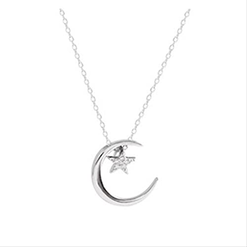 Collier étoile de Lune étincelant la clavicule chaîne
