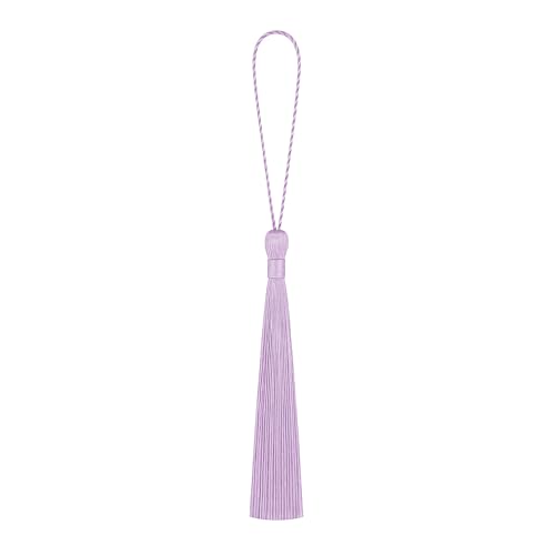 Image of Mandala Crafts Small Thistle Bookmark Tassels - 100 Bulk Silky Mini Craft Tassels with Loops for Bookmarks, Jewelry Making, Graduation Decorations, and Keychains