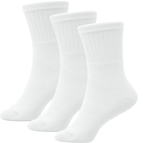 Boys Sports Socks Durable Crew Athletic Socks with Cotton Polyester Blend Soft Comfortable Pack Of 3 Socks