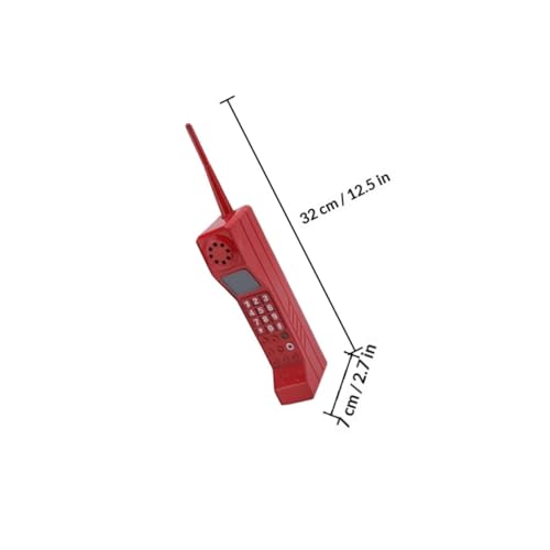 Teléfono móvil vintage de hierro rojo para decoración retro de escritorio 2