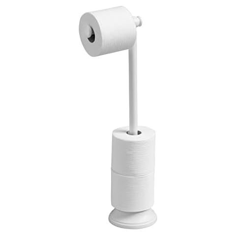 mDesign Toilettenpapierhalter ohne Bohren - Klorollenhalter fürs Badezimmer Cover