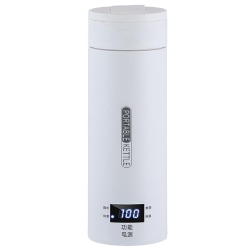 GETBSTOOP 500ml mini caldera de agua caliente 304 calentador de agua de acero inoxidable con pantalla LCD 4 configuraciones de temperatura Aislamiento de viajes para viajes y negocios