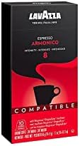 Lavazza Premium Coffee Corp Nespresso OriginalLine Compatible Capsules, Armonico Espresso, Dark Roast Coffee, 10 ct
