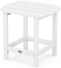 POLYWOOD SBT18WH South Beach 18" Outdoor Side Table, White