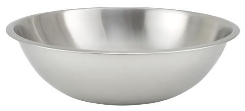 Winco Heavy-Duty Mixing Bowl, 16-Quart, Stainless Steel