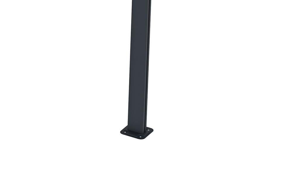 CAZEBOO Carport Pergola Adossée Aluminium KLEO 435x300 cm 4,5x3 m 14 m² Gris Anthracite Design Moderne Protection Terrasse Véhicule Résistant Anti-UV Réglable Haute Qualité Toit Polycarbonate UV30+