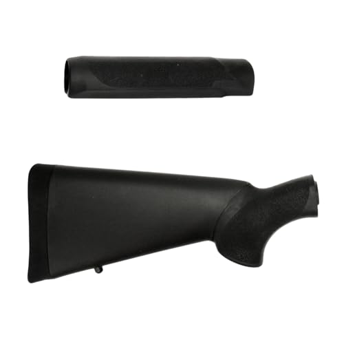 Hogue OverMolded Rubber Shotgun Stock & Forend Kit for Mossberg 500, 590A1, 510 Mini, Maverick 88 (12 Gauge), Black - 05012