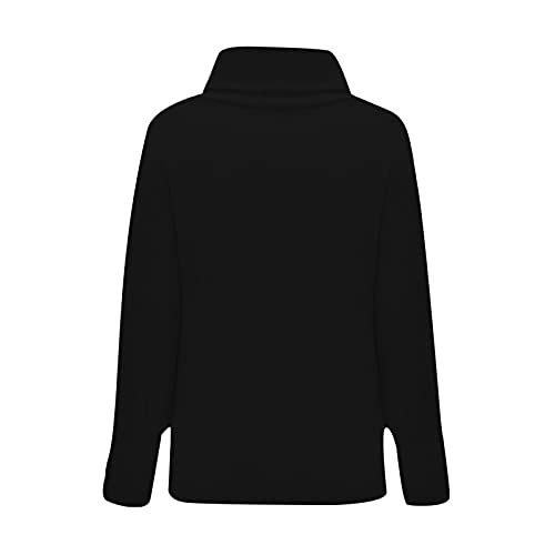 Sweaters For Women Winter Fall Lightweight Pullover Turtleneck Long Sleeve Ribbed Knit Jumper Tops Casual Sweatshirts (Black-A, Xxxxxl) #TOP3