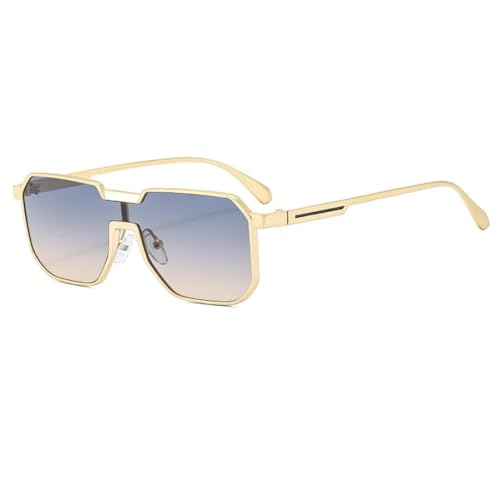 Lunettes de soleil style vintage d'une qualité remarquable avec finitions en métal doré dégradé