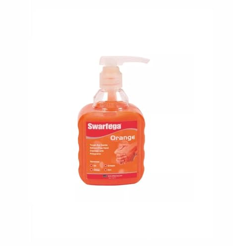 PPL Swarfega Orange Hand Cleaner 450ml Pump Solvent-Free Heavy Duty Hand Wash with Natural Scrub & Moisturisers Removes Oil Paint Ink Grease Gentle on Skin for Mechanics Workshop Garage Use