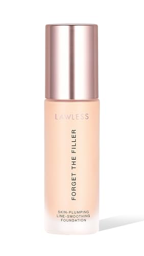 LAWLESS Women's Forget the Filler Skin-Plumping Line-Smoothing Foundation, 2F, fair with neutral undertones, 1.0 Ounce