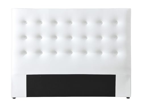 Vente-unique - Tête de lit capitonnée 180 cm - Simili - Blanc - Francesco