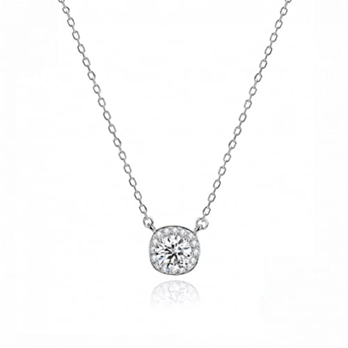Colliers pendentifs zircon pour femmes 10mm carrés bijoux féminins aaaa tendance