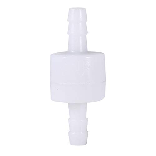 6mm Inline Plastic One Way Check Valve, with 4mm 6mm 8mm 12mm Hose Size, Prevent Countercurrent Liquids, for Oil Water Gas Air