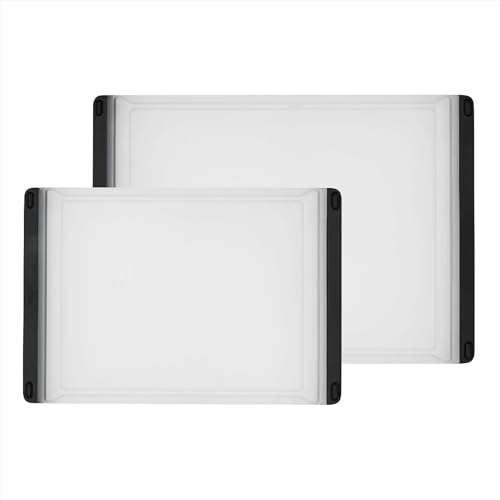 OXO Good Grips 2-Piece Cutting Board Set, Cutting Boards for Kitchen Prep, Non-Porous Double-Sided...