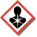 GHS Health Hazard - Quantity 5-28mm x 28mm White Diamond - by Inoxia