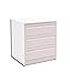 Cajonera para Armario, Completamente Montada, Frente Postformado, Color Blanco, 75 cm Ancho x 40 cm Fondo - 3 Cajones 16 cm. Alto 56.8 cm.