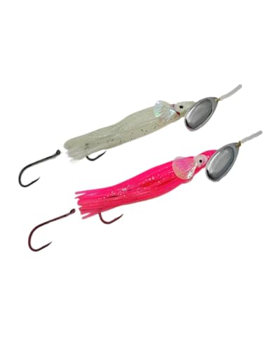 Squid Skirt Spinner Lure UV Gill Double Hooks Salmon Steelhead Bass...