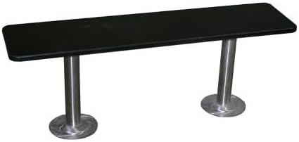 12 in. x 9 6 in. x 1 in. Phenolic Bench with 3, 16.25 in. H Stainless Steel Pedestals