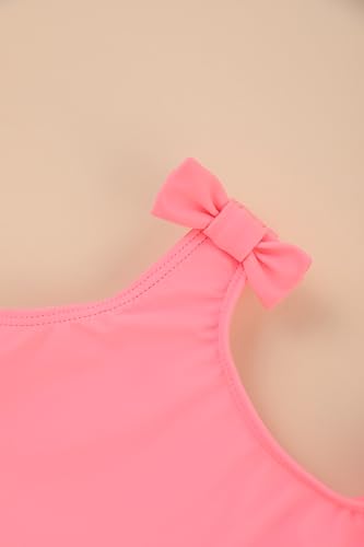 Image of oklady Toddler Swimsuit Girls One Piece Ruffled Girls Bathing Suit Bow Strap Swimwear Size 12M-4T