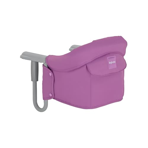 Inglesina Fast, Faltbarer Tischsitz, Rosa (Fuchsia), Einfach zu transportieren, Waschbar, Sichere Installation, Bis zu 15 kg, 35 x 27 x 42 cm